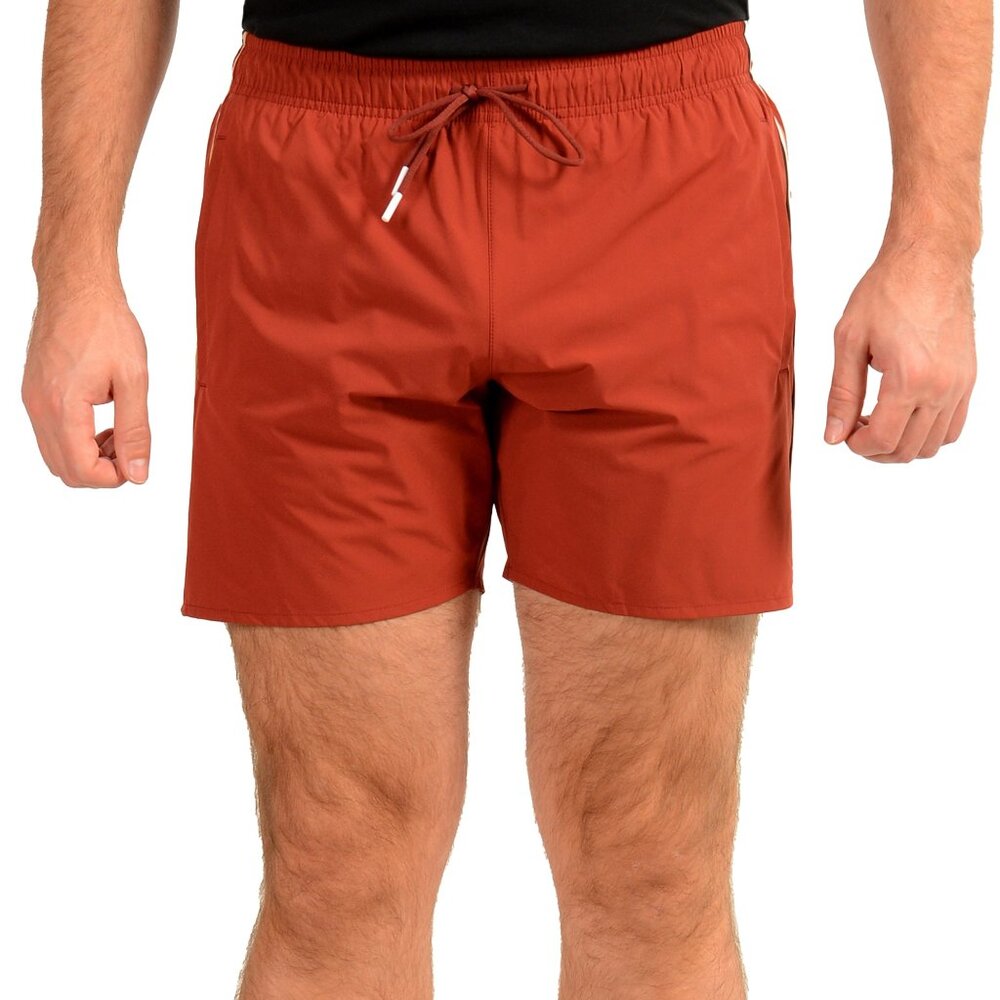Hugo Boss Men's "Iconic" Brick Red Swim Board Shorts US M IT 50